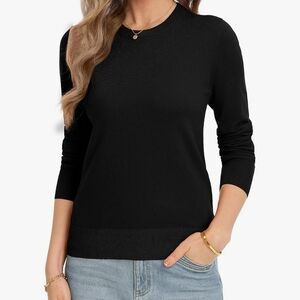 Elegant Black V-Neck Sweater for Women
